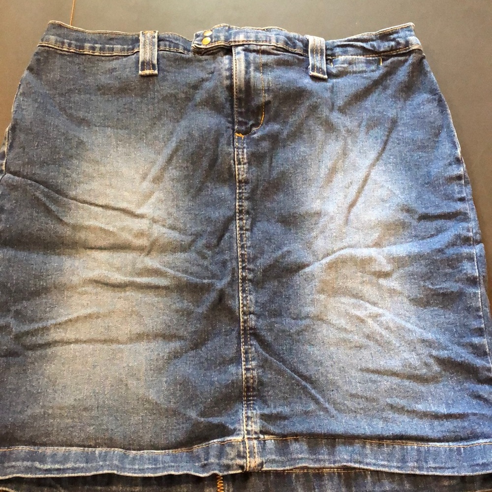 Maternity jean skirt